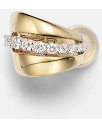 YEPREM - Whisper 18Kt Ear Cuff With Diamonds - Lyst