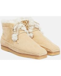 TOTEME - Lace-Up Suede Moccasins - Lyst