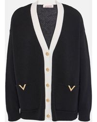 Valentino - Vgold Virgin Wool Cardigan - Lyst