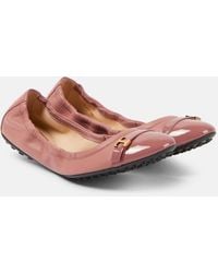 Tod's - Dee Leather Ballet Flats - Lyst