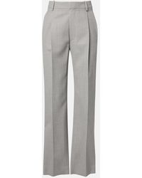 Victoria Beckham - High-Rise Virgin Wool Straight Pants - Lyst
