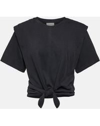 Isabel Marant - Zelikia Gathered Cotton Crop Top - Lyst