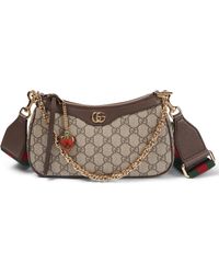 Gucci Ophidia Small GG Supreme Shoulder Bag - Brown