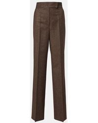 Max Mara - Virgin Wool Straight Pants - Lyst
