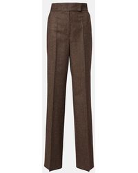 Max Mara - Virgin Wool Straight Pants - Lyst