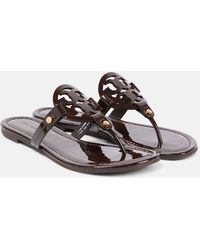 Tory Burch - Miller Patent Leather Thong Sandals - Lyst