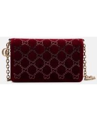 Gucci - Portemonnaie Mit Kettenriemen Gg Crystal - Lyst