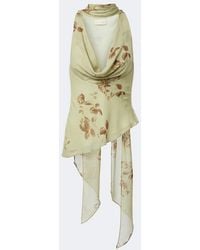 De La Vali - Diosa Floral Scarf-Detail Georgette Top - Lyst