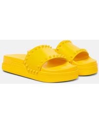 Christian Louboutin - Pool Stud Embellished Slides - Lyst