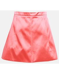 Patou - Minifalda de saten en mezcla de algodon - Lyst