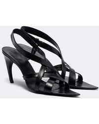 KHAITE - Sadie Leather Slingback Sandals - Lyst