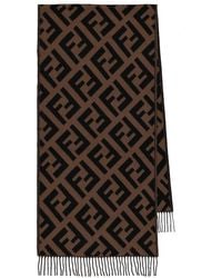 Fendi - Ff Intarsia Cashmere Scarf - Lyst