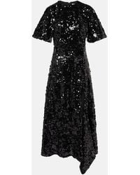 Ganni - Sequin Dress With Short Sleeves - Lyst