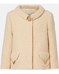 Valentino - Embellished Wool-Blend Tweed Jacket - Lyst