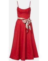 Zimmermann - Rebellion Tuck Midi Dress - Lyst