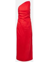 Faithfull the Brand - Jomana One-Shoulder Linen Midi Dress - Lyst
