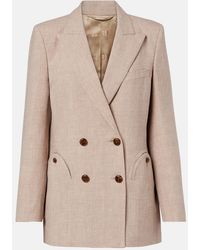 Blazé Milano - Everyday Double-Breasted Linen And Wool Blazer - Lyst