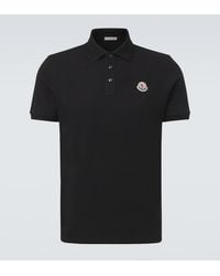 Moncler - Polo De Pique De Algodon Con Logo - Lyst