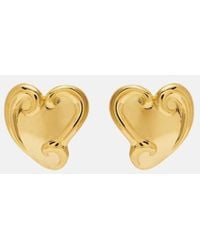 Oscar de la Renta - Swirl Heart Clip-On Earrings - Lyst
