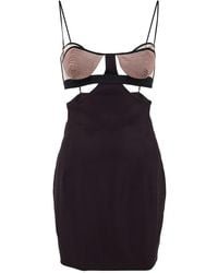 Nensi Dojaka - Cutout Mesh-paneled Minidress - Lyst