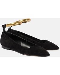 Isabel Marant - Verzierte Ballerinas Leanor Aus Veloursleder - Lyst