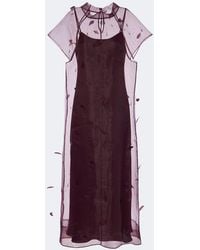 Jonathan Simkhai - Pauline Feather-Trimmed Organza Midi Dress - Lyst