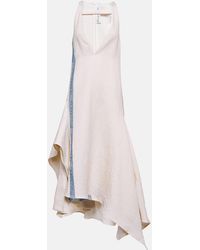 JW Anderson - Cotton And Linen Midi Dress - Lyst