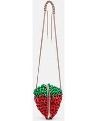 ALÉMAIS - Strawberry Mini Beaded Crossbody Bag - Lyst