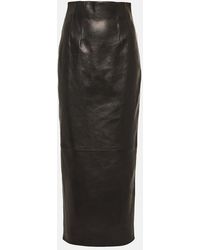 KHAITE - Loxley Leather Pencil Skirt - Lyst