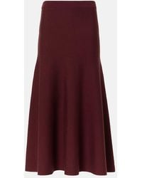 Gabriela Hearst - Freddie Wool, Cashmere, And Silk Midi Skirt - Lyst