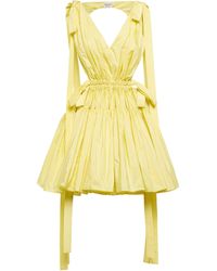 und kurze Kleider Damen Bekleidung Kleider Mini Alexander McQueen Minikleid aus Polyfaille in Gelb 