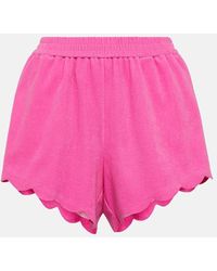 Marysia Swim - High-Rise Shorts aus einem Baumwollgemisch - Lyst