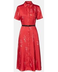 Altuzarra - Kiera Printed Silk Midi Dress - Lyst