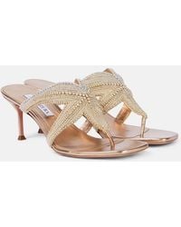 Aquazzura - Reef Star 65 Leather Sandals - Lyst