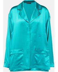 Max Mara - Elegante Vasaio Silk Pajama Shirt - Lyst