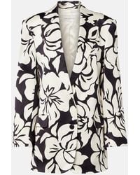 Dries Van Noten - Floral Satin Blazer - Lyst