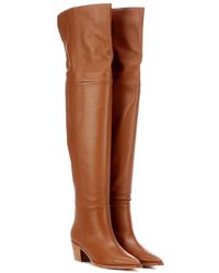 Gianvito Rossi Stivali cuissardes Daenerys in pelle - Marrone