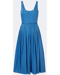 Emilia Wickstead - Eglantine Belted Cotton Poplin Midi Dress - Lyst