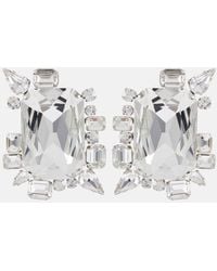 Balmain - Crystal-embellished Clip-on Earrings - Lyst