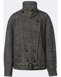 Isabel Marant - Abrigo Marinero Elvane De Lana Espigado - Lyst