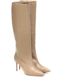 Max Mara Barry Leather Boots - Natural