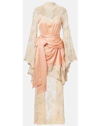 Zimmermann - Hypnotic Silk Satin And Lace Gown - Lyst