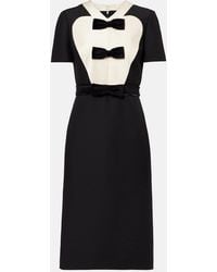Valentino - Crepe Couture Bow-Detail Midi Dress - Lyst