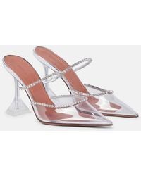 AMINA MUADDI - Gilda Embellished Pvc Mules - Lyst