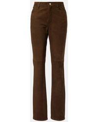 Proenza Schouler - Maxine Suede Straight Pants - Lyst