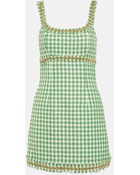Rebecca Vallance - Vestido Corto Cher De Lana Pata De Gallo - Lyst