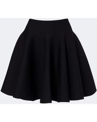 Alaïa - Wool-Blend Miniskirt - Lyst