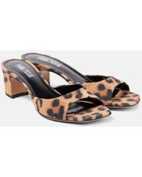 Paris Texas - Lara Leopard-Print Suede Mules - Lyst