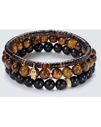 Sydney Evan - Set Of 3 14Kt Beaded Bracelets With Gemstones - Lyst