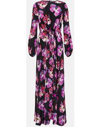 Diane von Furstenberg - Sydney Printed Silk-Blend Maxi Dress - Lyst